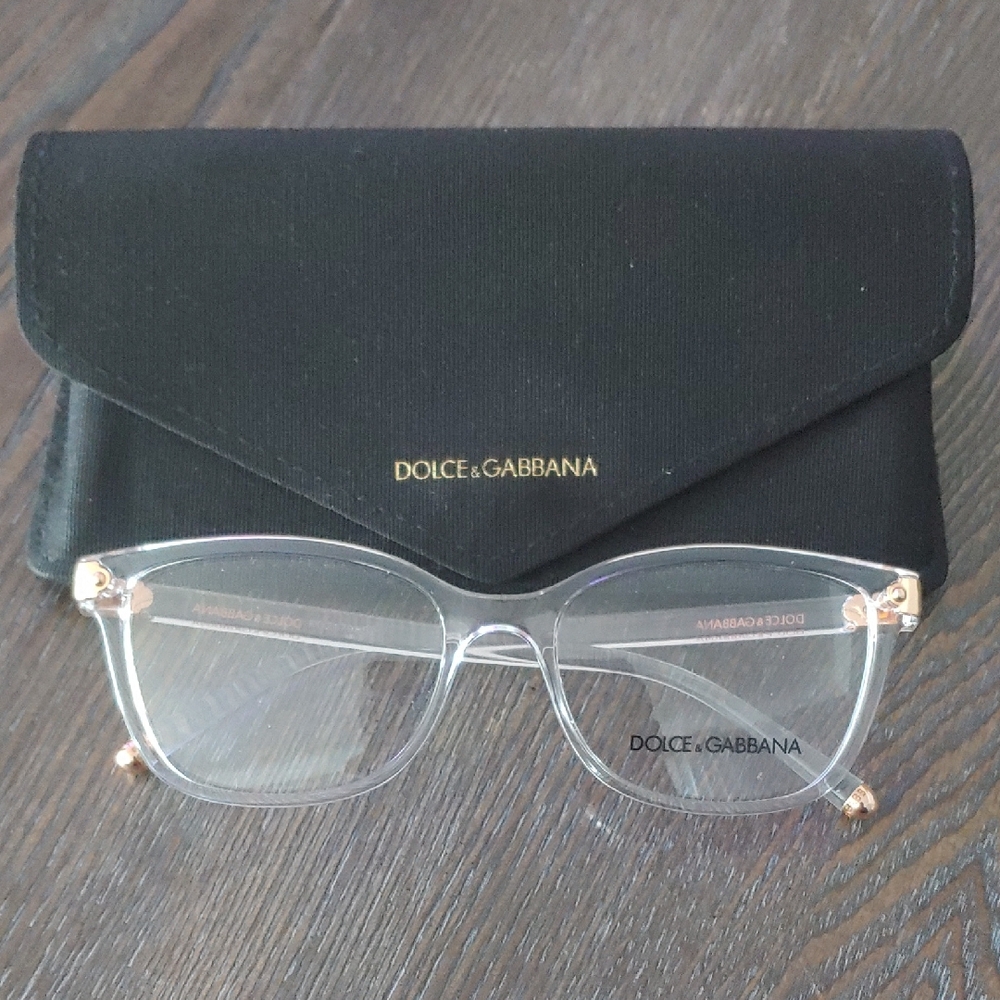 Dolce & Gabbana Clear and Gold Women's Glasses